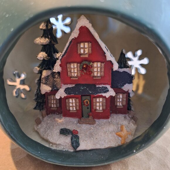 Crazy Mountain Color Changing Table Top Lighted Christmas Ornament Village House - Picture 4 of 13